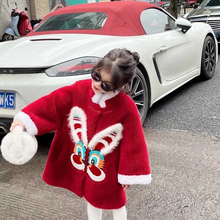 Red Children's Wool Coat
