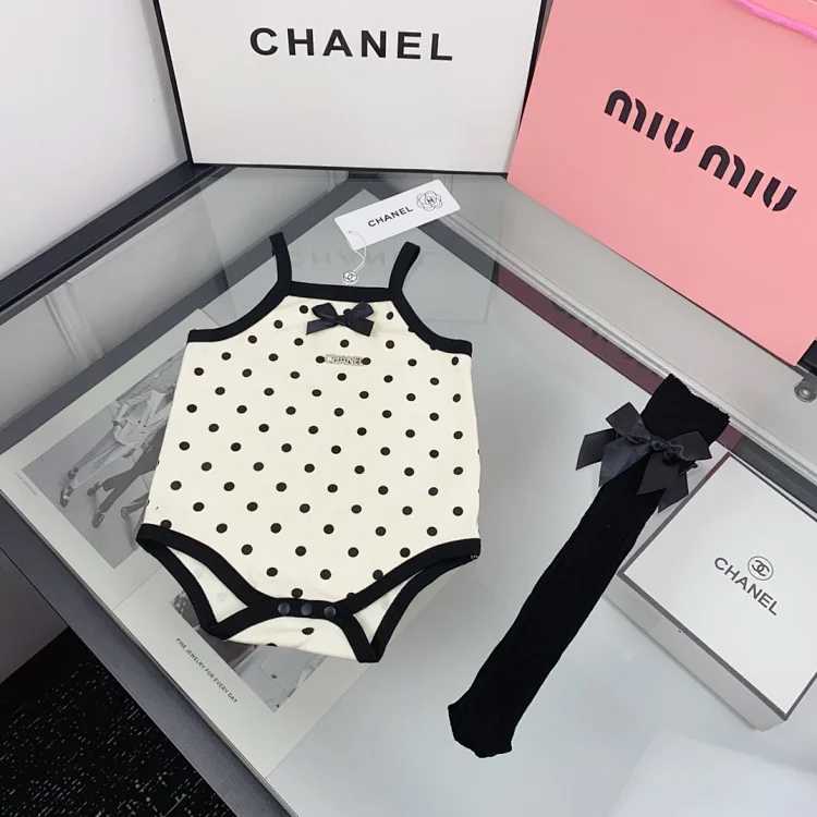 Chanel Chanel Child's Bodysuit With Straps + Socks
