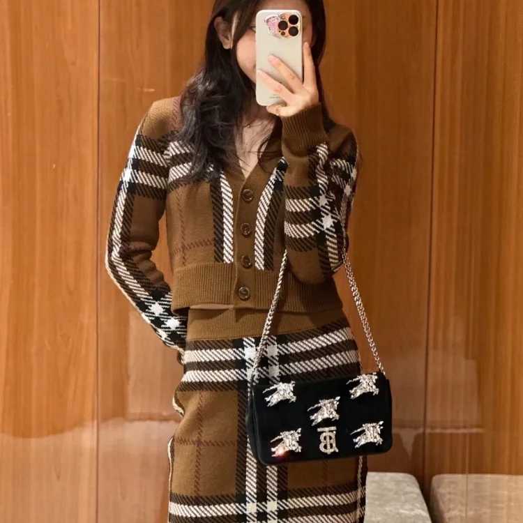 Burberry Burberry Cardigan Skirt Suit