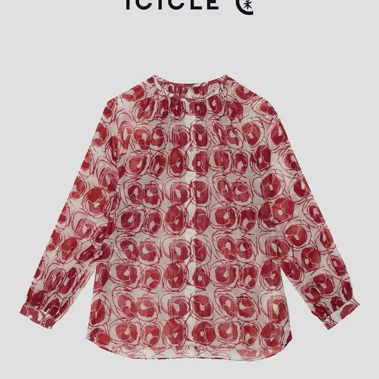 Blended Printed Long-sleeved Shirt