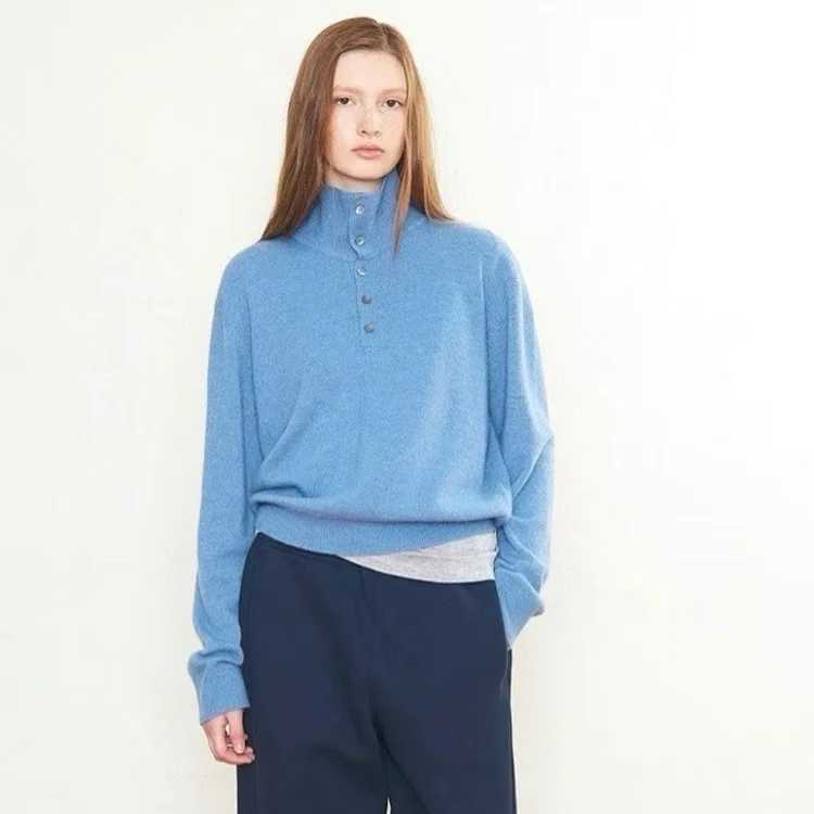 Blue Wool Knitted Sweater