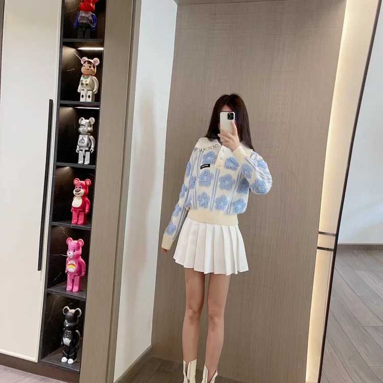 Blue Floral Sweater
